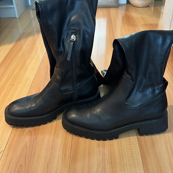 Zara flat over the knee boots with stretch shaft, size 38, great condition - Picture 8 of 9